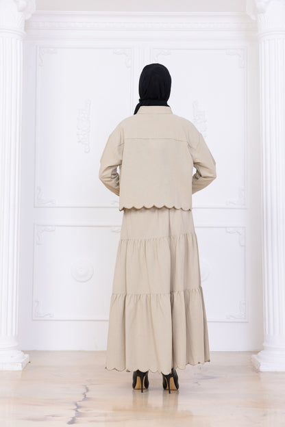 Wavy Maxi Skirt set