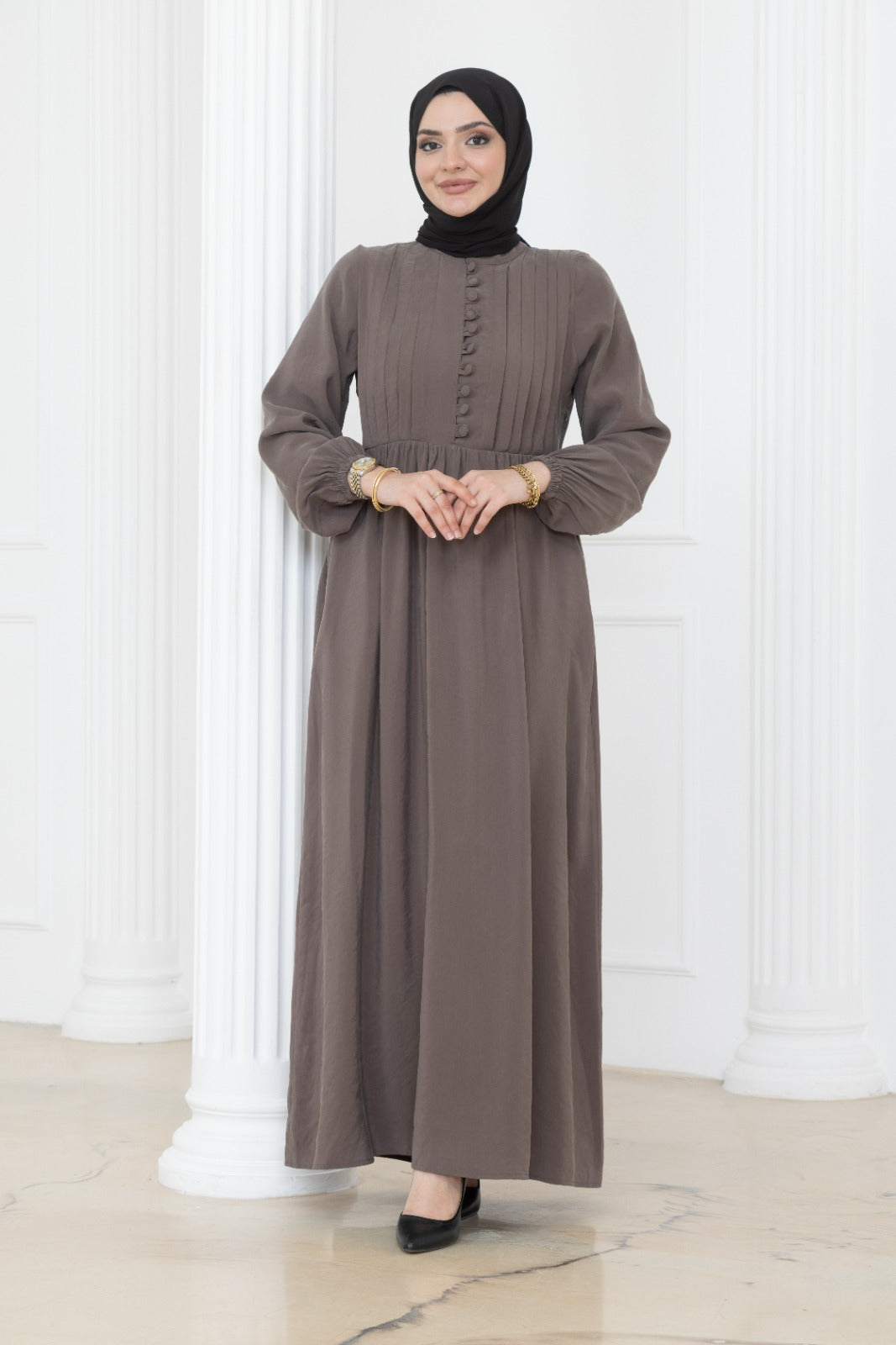 Covered Button Dress
