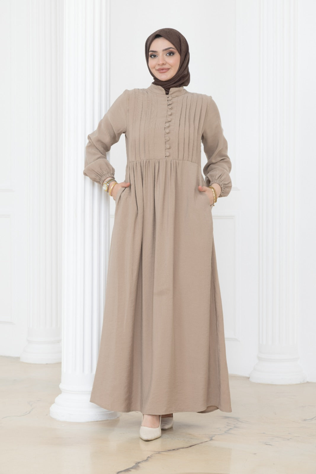 Covered Button Dress