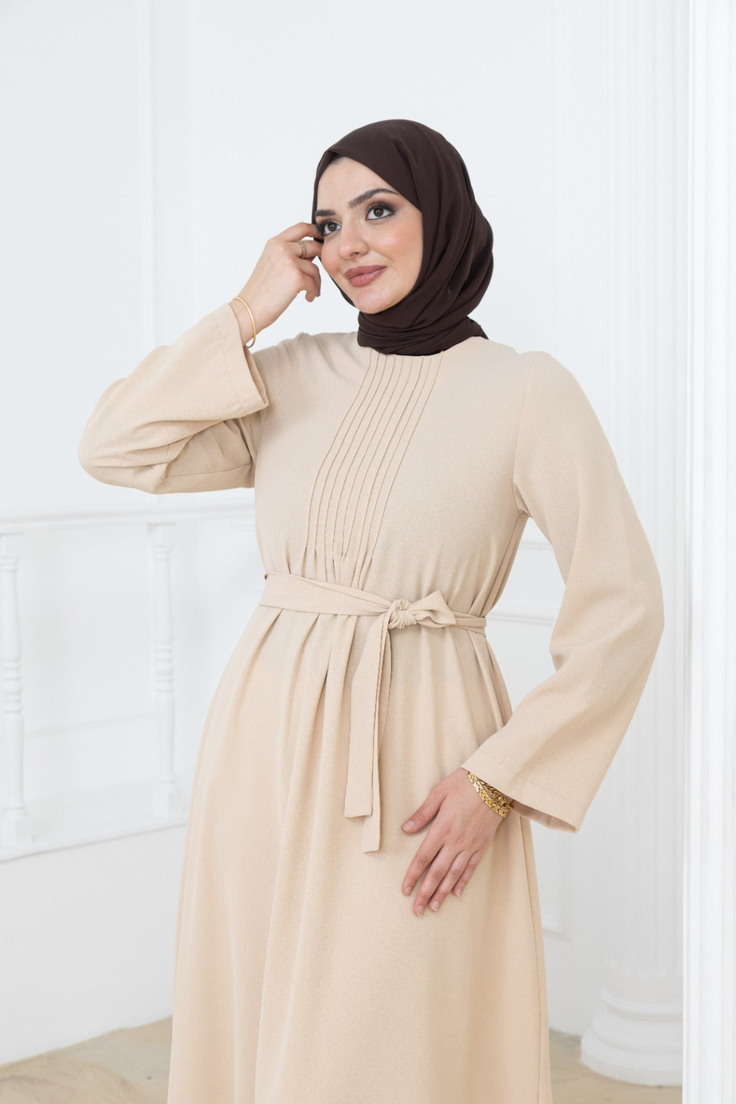 Chest Pleat Dress